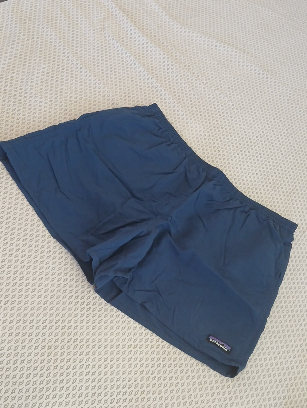 Patagonia Deep Blue Elastic-Waist Athletic Shorts